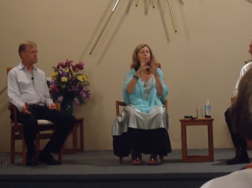 Rare Picture of Letizia in Trance Answering this Question at Sarasota Center of Light USA
